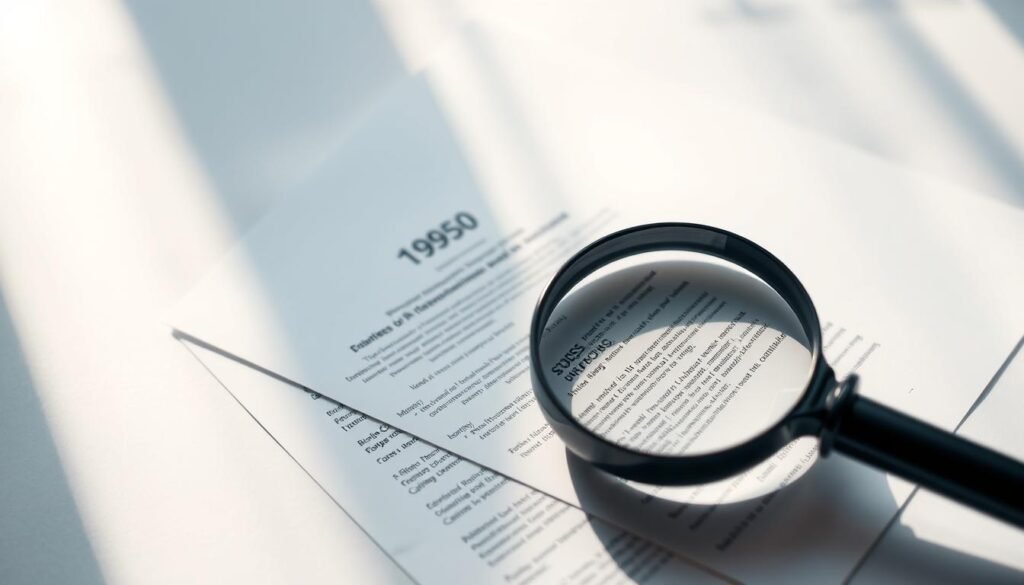 A well-lit, minimalist composition featuring a magnifying glass hovering over a stack of documents, revealing fine print and numerical details. The scene evokes a sense of careful scrutiny, with the background subtly blurred to draw the viewer's focus to the central documents and the magnifying glass as the focal point. The overall mood is one of precision, attention to detail, and the careful consideration of financial terms and conditions. A well-lit, minimalist composition featuring a magnifying glass hovering over a stack of documents, revealing fine print and numerical details. The scene evokes a sense of careful scrutiny, with the background subtly blurred to draw the viewer's focus to the central documents and the magnifying glass as the focal point. The overall mood is one of precision, attention to detail, and the careful consideration of financial terms and conditions.