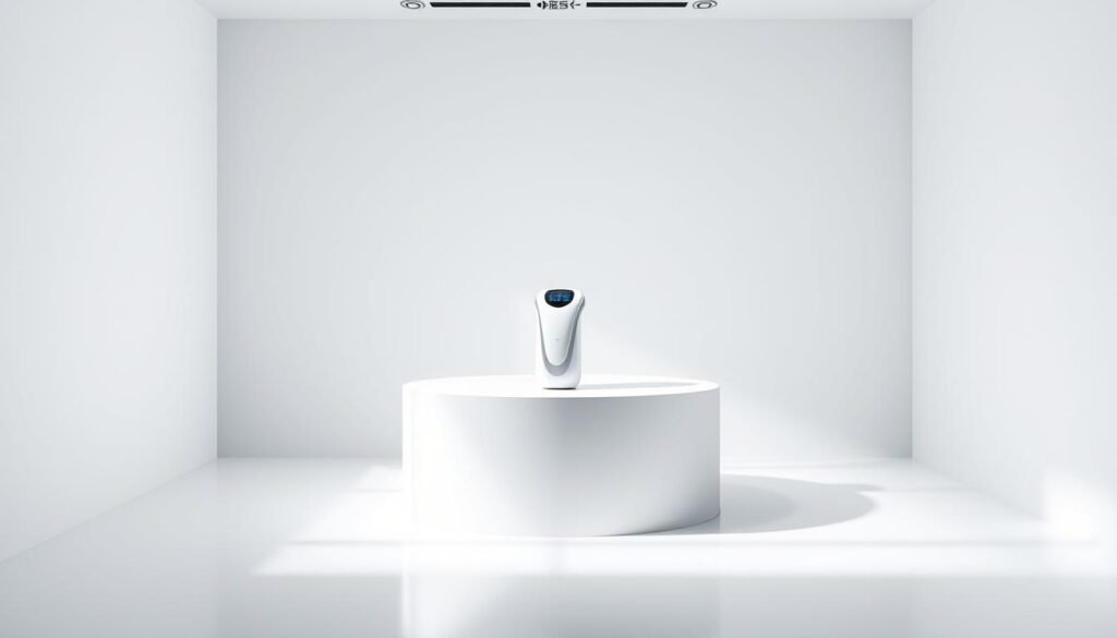 A sleek and contemporary image showcasing the innovative Oligio X 原美電波technology from Glowin Beaute. The scene depicts a minimalist, well-lit studio space with a central display plinth featuring the Oligio X device. The plinth is surrounded by a clean, white background, allowing the device to be the focal point. Soft, directional lighting casts subtle shadows, highlighting the device's elegant design and high-tech aesthetic. The overall mood is one of clinical precision and technological sophistication, inviting the viewer to appreciate the advanced nature of the Oligio X 原美電波treatment. A sleek and contemporary image showcasing the innovative Oligio X 原美電波technology from Glowin Beaute. The scene depicts a minimalist, well-lit studio space with a central display plinth featuring the Oligio X device. The plinth is surrounded by a clean, white background, allowing the device to be the focal point. Soft, directional lighting casts subtle shadows, highlighting the device's elegant design and high-tech aesthetic. The overall mood is one of clinical precision and technological sophistication, inviting the viewer to appreciate the advanced nature of the Oligio X 原美電波treatment.