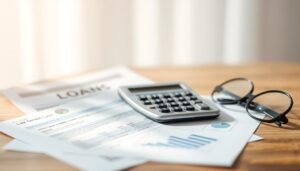 An artistic, high-resolution image of &quot;個人信貸利率&quot; that captures the key factors influencing personal loan interest rates. A clean, minimalist design showcases loan documents, a calculator, and a graph or chart against a soft, blurred backdrop. The composition uses natural lighting and a shallow depth of field to draw the viewer's eye to the central elements. The overall mood is one of thoughtfulness and financial analysis, conveying the importance of understanding the nuances of personal credit interest rates.