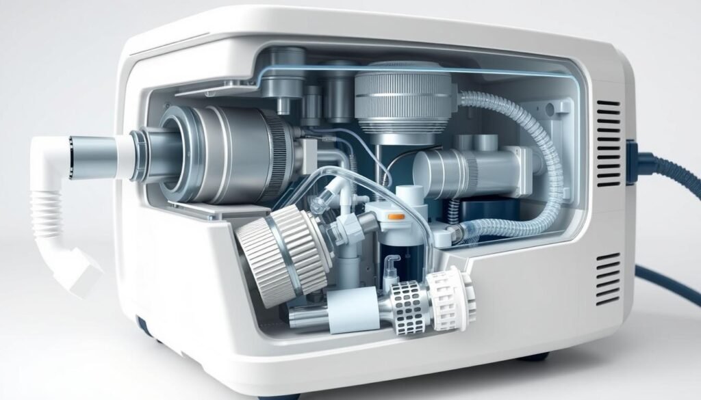 睡眠呼吸機原理示意圖 睡眠呼吸機原理示意圖